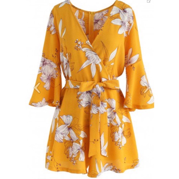 Chicwish Bold Blooms Romper - Picture 3 of 8